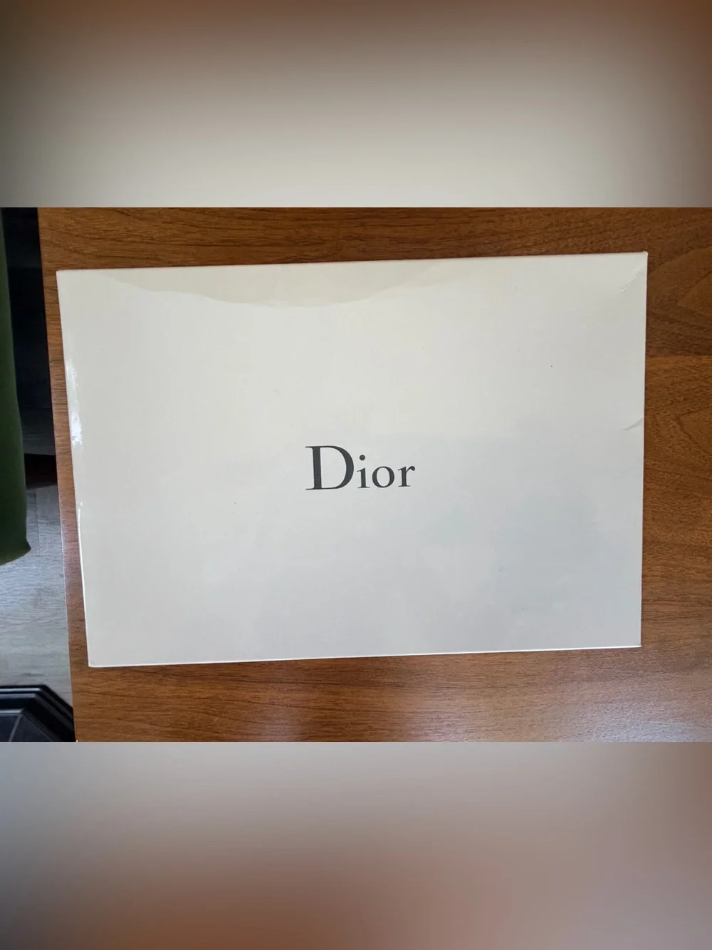 Cristian Dior Black PU Leather Cosmetic Pouch NEW in Original Dior Box w Tissue
